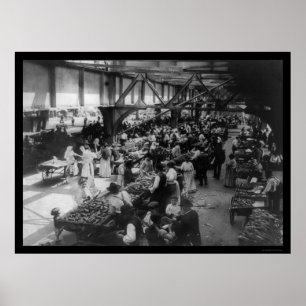 Poster Marché de nourriture de côté est à New York City