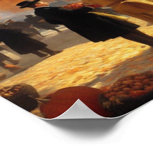 Poster Marché de Paris en automne (Coin)