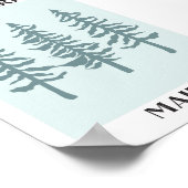 Poster Marché de plantes Maine Forêt de pins verts (Coin)