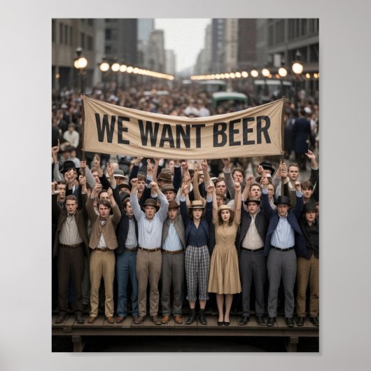 Poster Marche de protestation de l'ère de la prohibition (Devant)