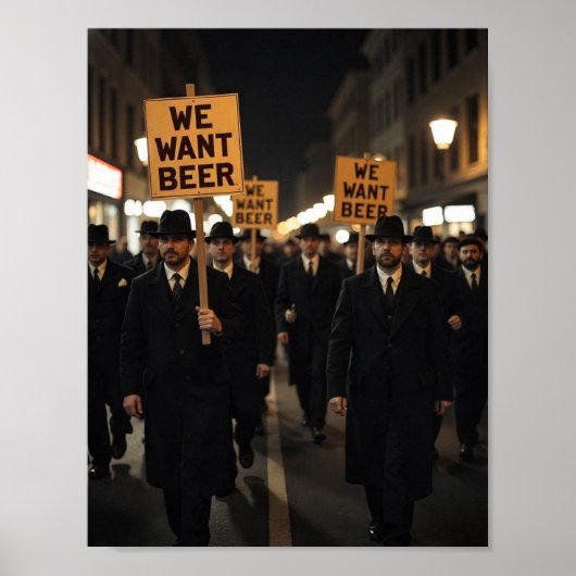 Poster Marche de protestation de l'ère de la prohibition (Devant)