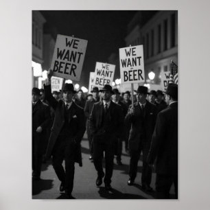 Poster Marche de protestation de l'ère de la prohibition