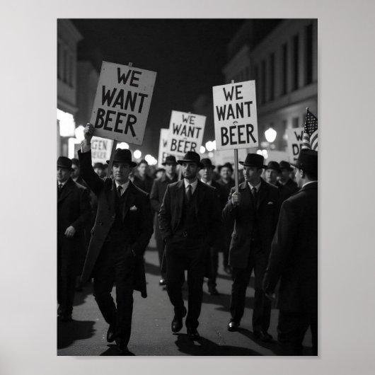 Poster Marche de protestation de l'ère de la prohibition (Devant)
