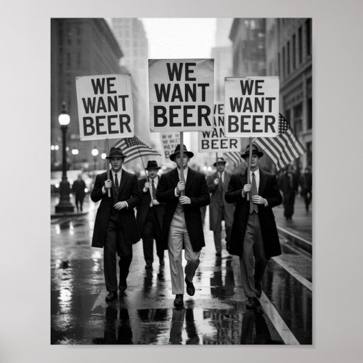 Poster Marche de protestation de l'ère de la prohibition (Devant)