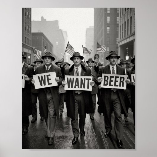 Poster Marche de protestation de l'ère de la prohibition (Devant)