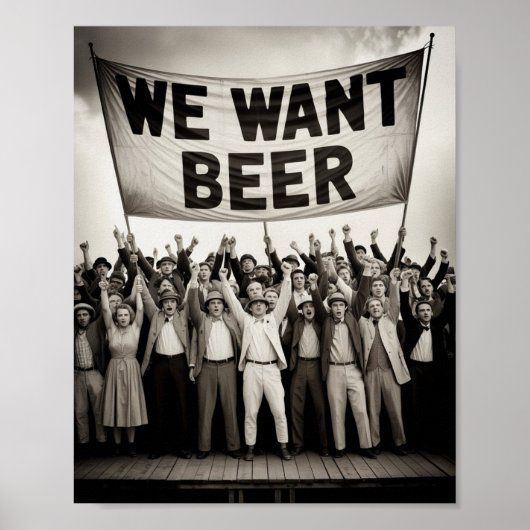 Poster Marche de protestation de l'ère de la prohibition (Devant)