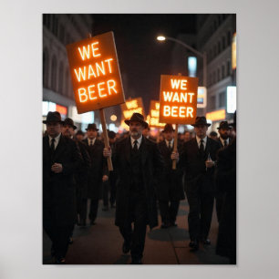 Poster Marche de protestation de l'ère de la prohibition