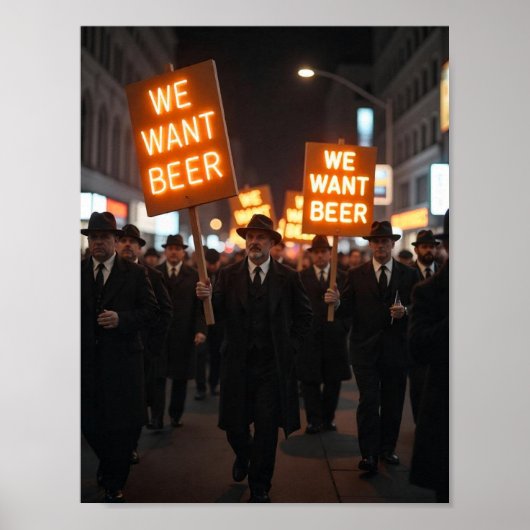 Poster Marche de protestation de l'ère de la prohibition (Devant)