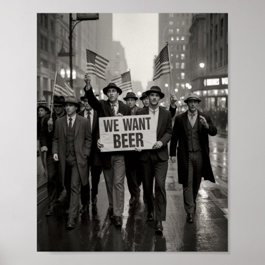 Poster Marche de protestation de l'ère de la prohibition (Devant)
