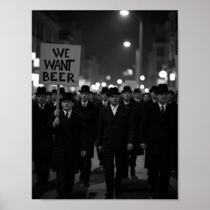 Poster Marche de protestation de l'ère de la prohibition