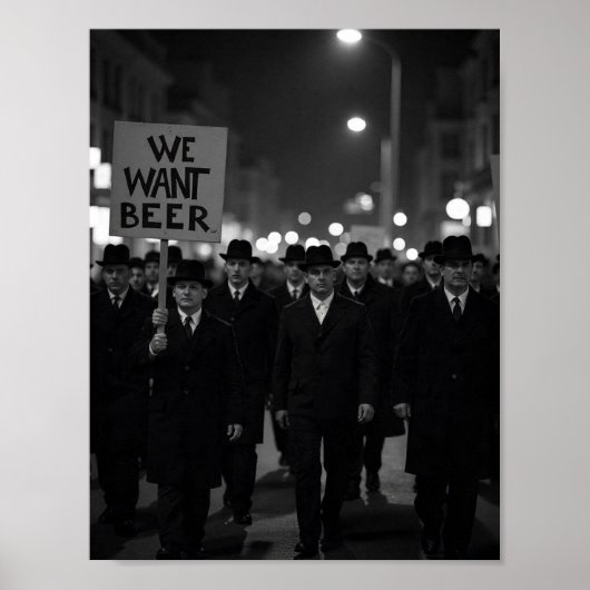 Poster Marche de protestation de l'ère de la prohibition (Devant)