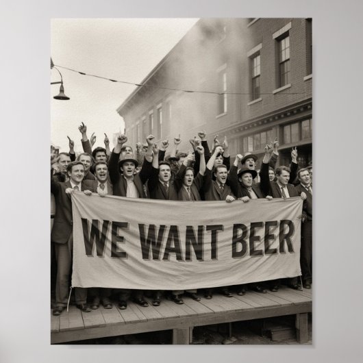 Poster Marche de protestation de l'ère de la prohibition (Devant)