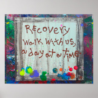 Poster marche de récupération avec nous un jour à la fois