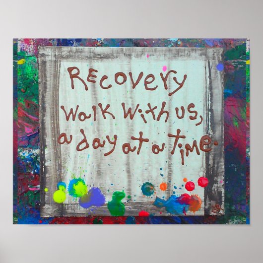 Poster marche de récupération avec nous un jour à la fois (Devant)