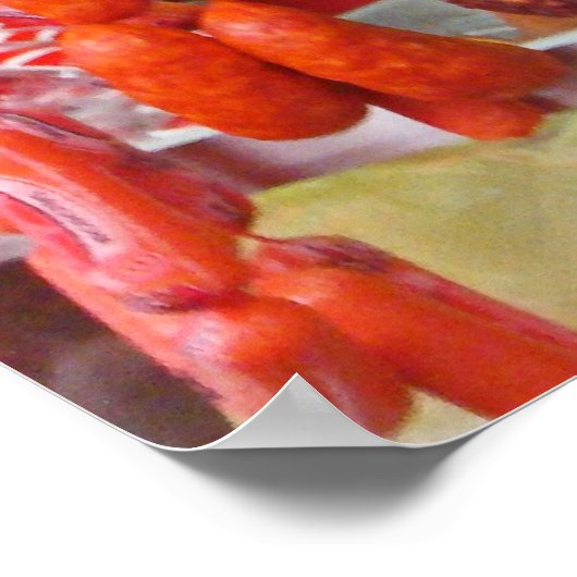 Poster Marché de saucisses à Lima (Coin)