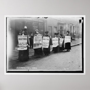 Poster Marche De Suffragettes Depuis Londres