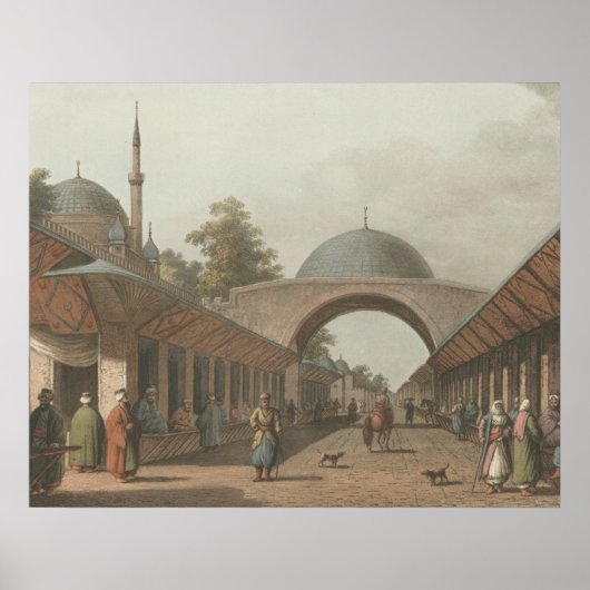 Poster Marché de Turc ottoman de Burgas en Bulgarie (Devant)