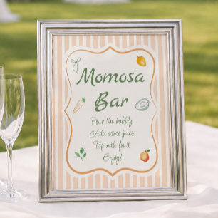 Poster Marché des agriculteurs Baby Shower Momosa Bar