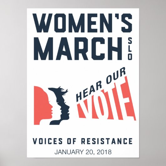 Poster Marche des femmes SLO Janvier (Devant)