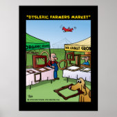 Poster "Marché des fermiers dyslexiques" (Devant)