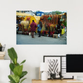 Poster Marché des fermiers, Valpariso, Chili (Bureau à domicile)