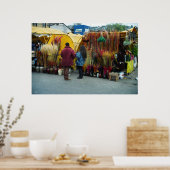 Poster Marché des fermiers, Valpariso, Chili (Cuisine)