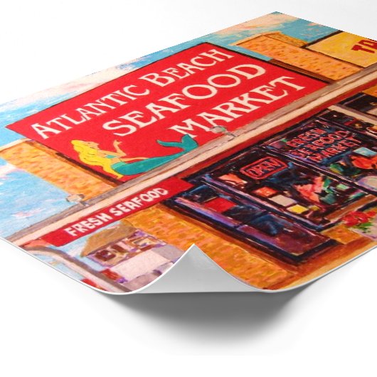 Poster "Marché des fruits de mer" (Coin)