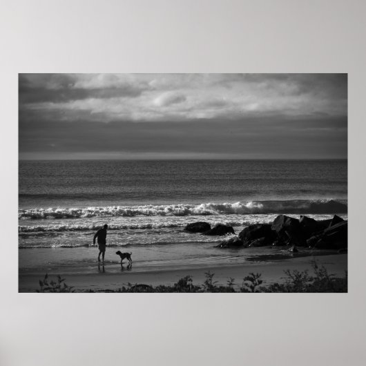 Poster Marche du matin sur la plage (Devant)