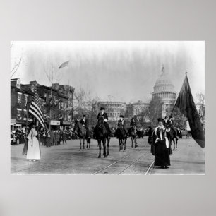 Poster Marche du suffrage féminin à Washington