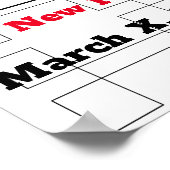 Poster Marche Faire-part de basket-ball (Coin)