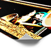 Poster Marché ferroviaire Mae Klong à Bangkok Thaïlande (Coin)