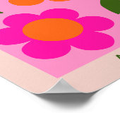 Poster Marché Fleur Amsterdam Rose Et Orange Floral (Coin)
