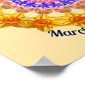 Poster Marche Fleur de naissance Citation personnalisée N (Coin)