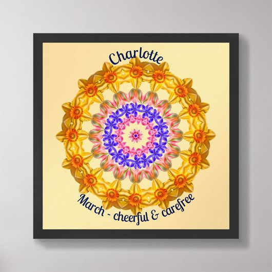 Poster Marche Fleur de naissance Citation personnalisée N