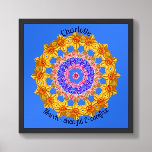 Poster Marche Fleur de naissance Citation personnalisée N