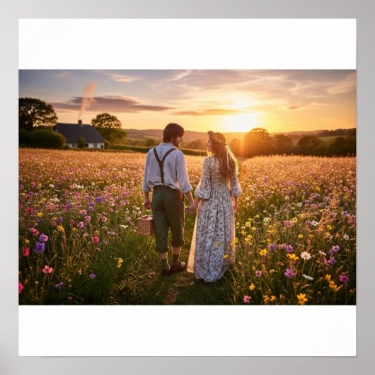 Poster Marche Fleur sauvage Cottagecore (Devant)