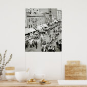 Poster Marché juif, New York, années 1890 (Cuisine)