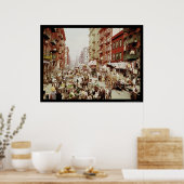 Poster Marché Mulberry St. New York City 1900 (Cuisine)