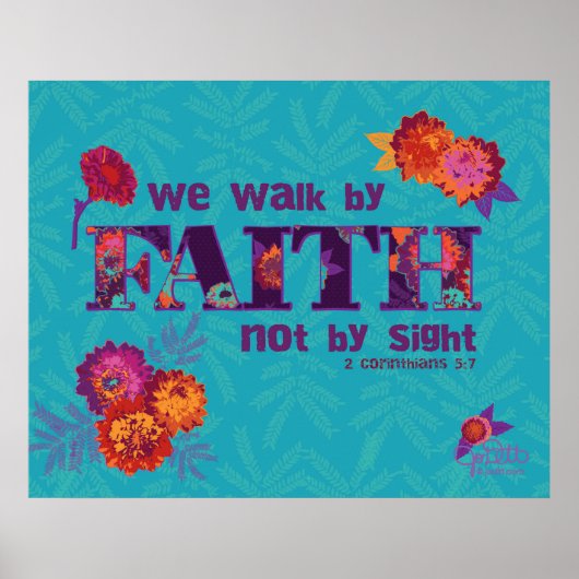 Poster Marche par Faith boho chic floral Ecriture art (Devant)