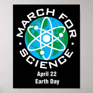 Poster Marche Pour Le Jour des terres Scientifique