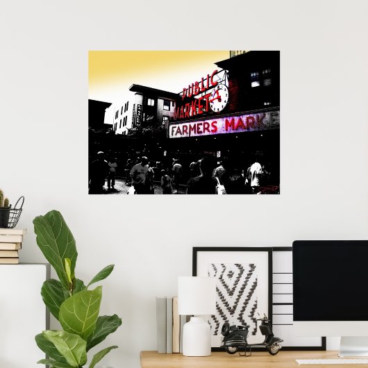 Poster Marché public (Bureau à domicile)