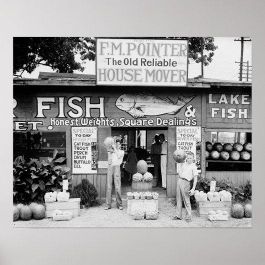 Poster Marché routier, 1936. Photo vintage (Devant)