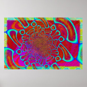 Poster Marche' Sur Sun Shine Psychedelic 3D