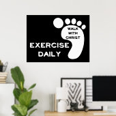 Poster Marcher Avec Christ (Bureau à domicile)