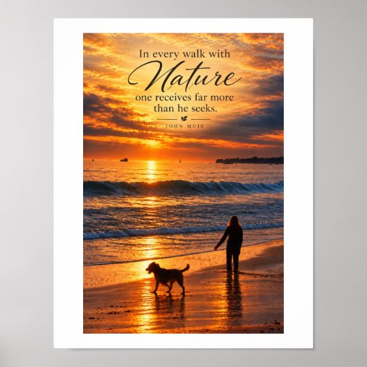 Poster Marcher avec la Nature (Devant)