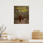 POSTER MARCHER AVEC LE SASQUATCH BIGFOOT - JE CONNAIS 2 (Cuisine)