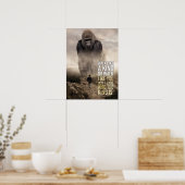 Poster Marcher comme un roi - Gorilla vs homme - Motivati (Cuisine)