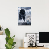 Poster Marcher comme un roi - Panther vs homme - Motivati (Bureau à domicile)