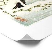 Poster Marcher dans la neige Ukiyo-e (Coin)