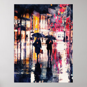 Poster Marcher Dans La Pluie
